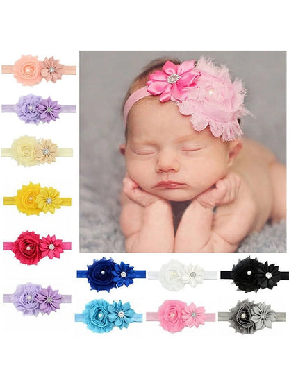 Headband for Baby Girl, Cute 12 Pieces Hair Bows Clips Flower Ribbon Hair Accessories for Kids