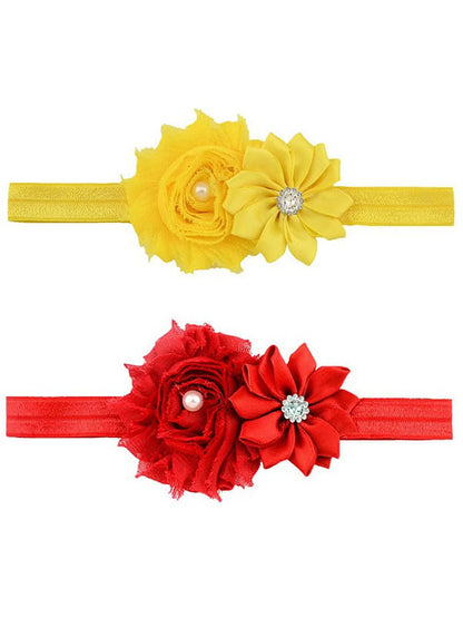 Headband for Baby Girl, Cute 12 Pieces Hair Bows Clips Flower Ribbon Hair Accessories for Kids