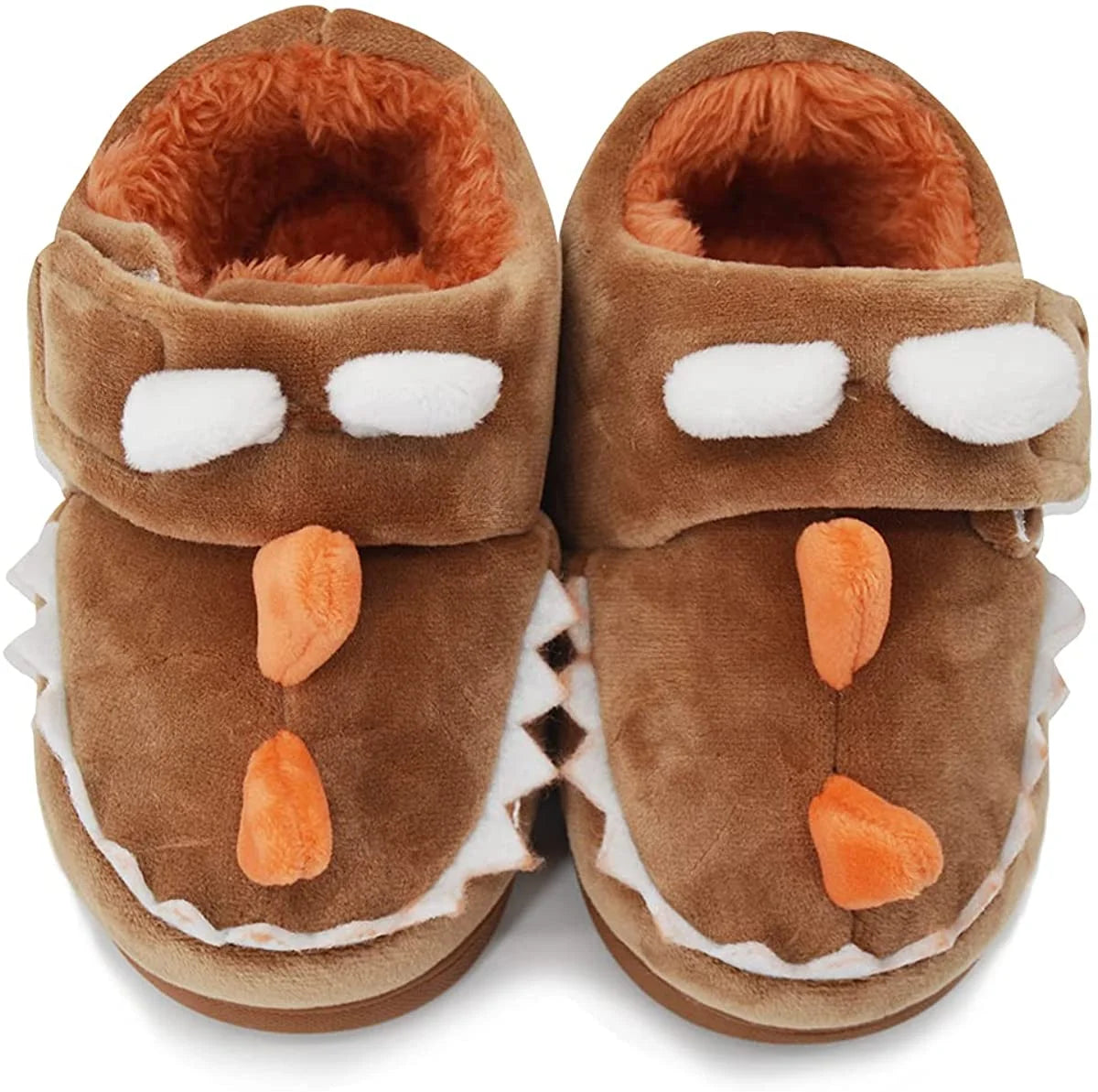 Baby Toddler Boys Girls House Slipper Non Skid Fuzzy Cartoon Dinosaur Kids Indoor Bedroom Shoes